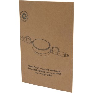 Alasia gyorstöltő és adatkábel, 100 cm, 45W, piros (vezeték, elosztó, adapter, kábel)