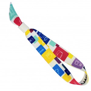 Fesztivl karszalag fehr hengerzrral