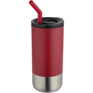 Grayson h�szigetelt poh�r sz�v�sz�llal, 480 ml, piros
