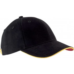 Kup Orlando 6 paneles sapka, Black/Yellow/Red, U