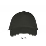 Sols Long Beach 5 paneles sapka, Dark Grey/Light Grey, U (SO00594DG/LGR-U)